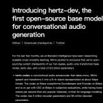 Hertz-dev:首个开源的超低延迟实时交互语音对话模型-